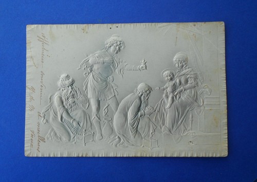 Santino embossed postcard - santino,
