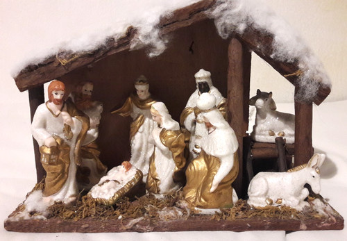 Presepe intero vintage capanna - vintage,